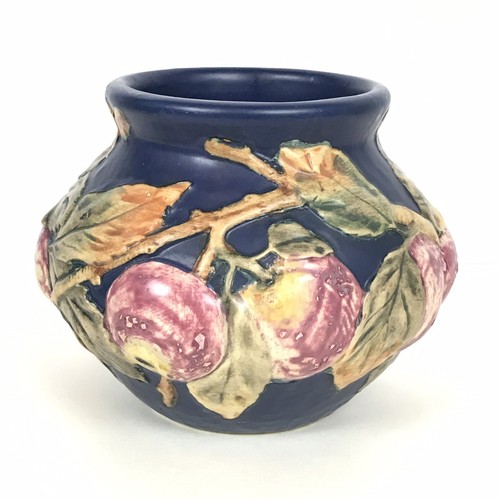 Weller Pottery Baldin Apple Blue Vase Jardinere Planter Antique Vintage