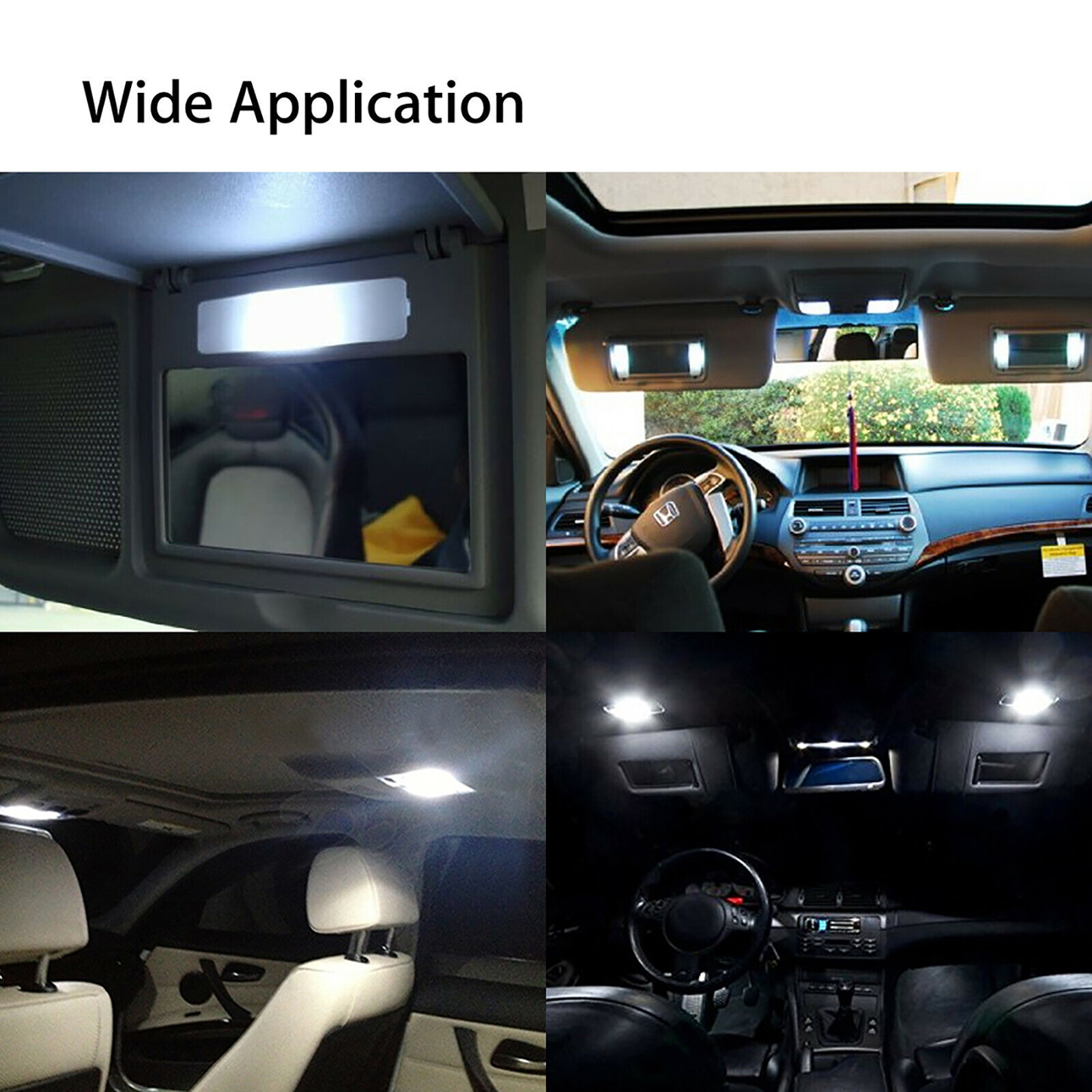 28pc Assorted LED Car Interior Inside Light Dome Trunk Map License Plate Lamp US