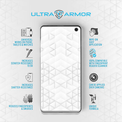 Ultra Armor Liquid Glass Screen Protector for All Smartphones Tablets and