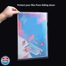 UPZDER 50 Pack Clear Folders for Document Plastic, L-Type Plastic File Clear Folders Letter Size, Project Pockets Sleeves Transparent Folder for Office and School