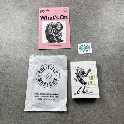 Phlegm Lockdown Diary Postcard Book, Sheffield Museums What's On Guide & Sticker
