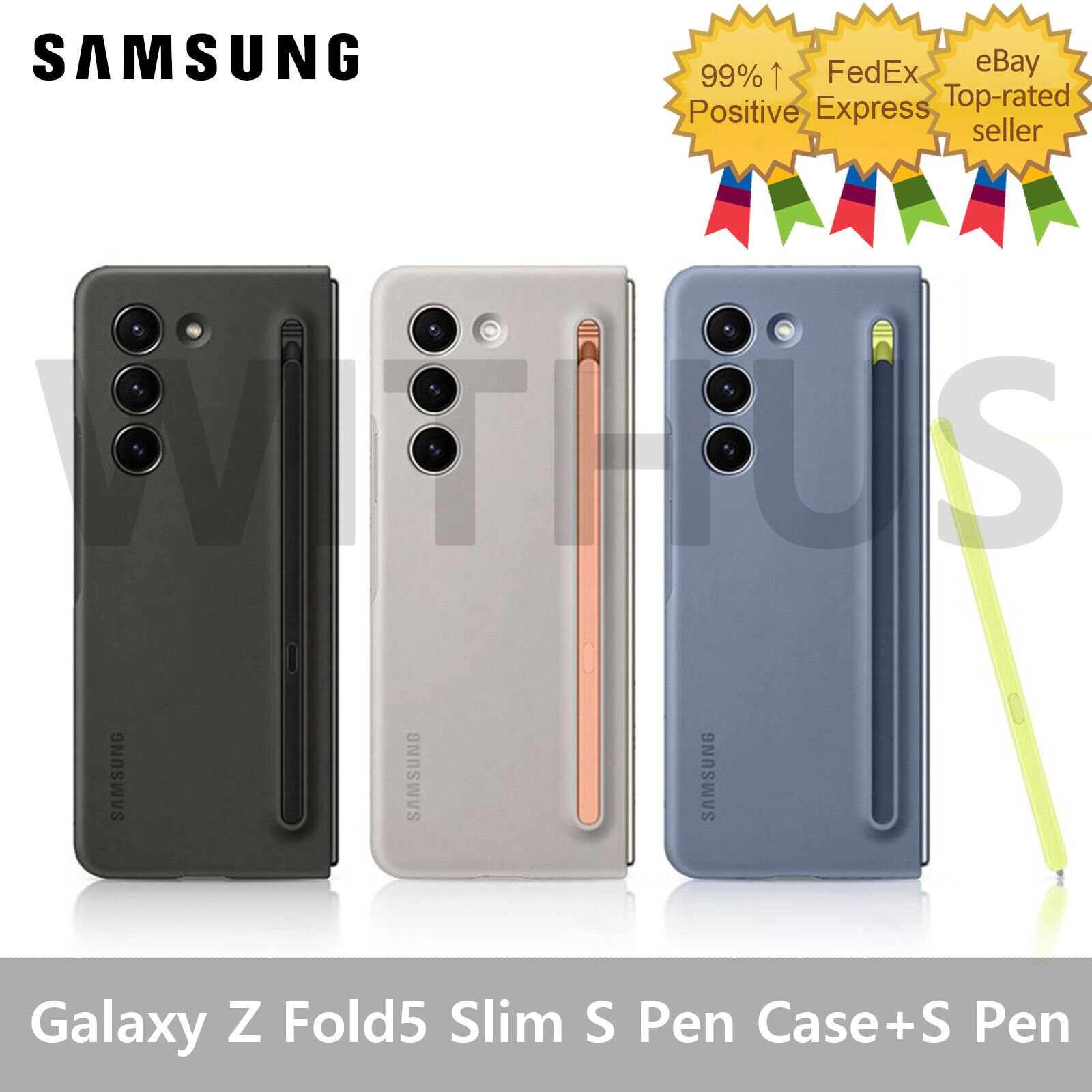 SAMSUNG Galaxy Z Fold5 Slim S Pen Case Official Cover + S Pen EF-OF94 - 3 Colors SAMSUNG Galaxy Z Fold5 Slim S Pen Case Official Cover + S Pen EF-OF94 - 3 Colors