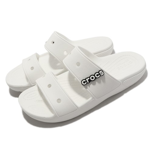 Crocs Classic Sandal White Легкие мужские тапочки унисекс без шнуровки 206761-100