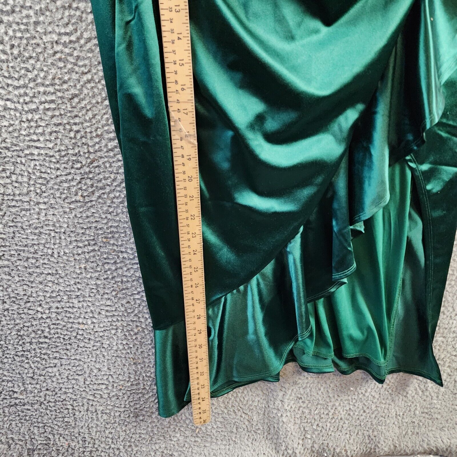 Emerald Sundae Trendy Plus Size Ruffled Midi Dress Women's 18 Hunter Sleeveless~ - Picture 9 of 14