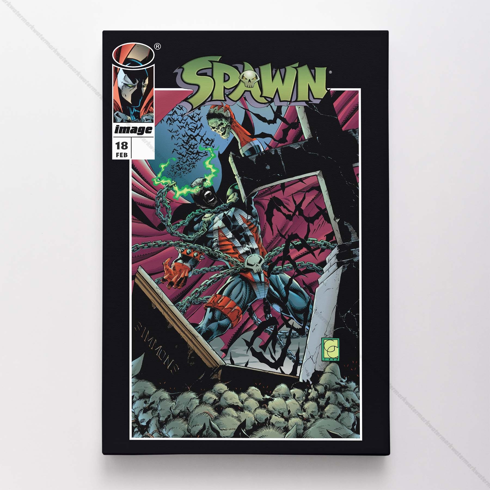 Spawn 18 Poster Canvas Comic Book Cover Art Print #A