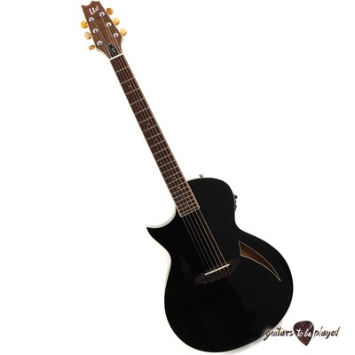 ESP LTD TL-6 LH Thinline Left-Handed Acoustic/Electric Guitar   Black