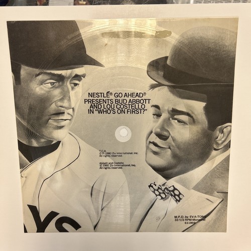 Vintage 1980 Abbott and Costello “Who's On First “ Record