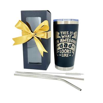Personalized Engraved Tumblers, Best Dad Ever, Presents Birthday Gift for Dad