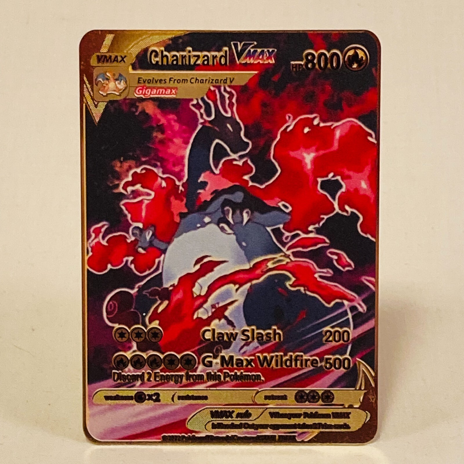 Pokémon Charizard VMax HP800 Gold Foil Fan Art Gold Slash 200 G 