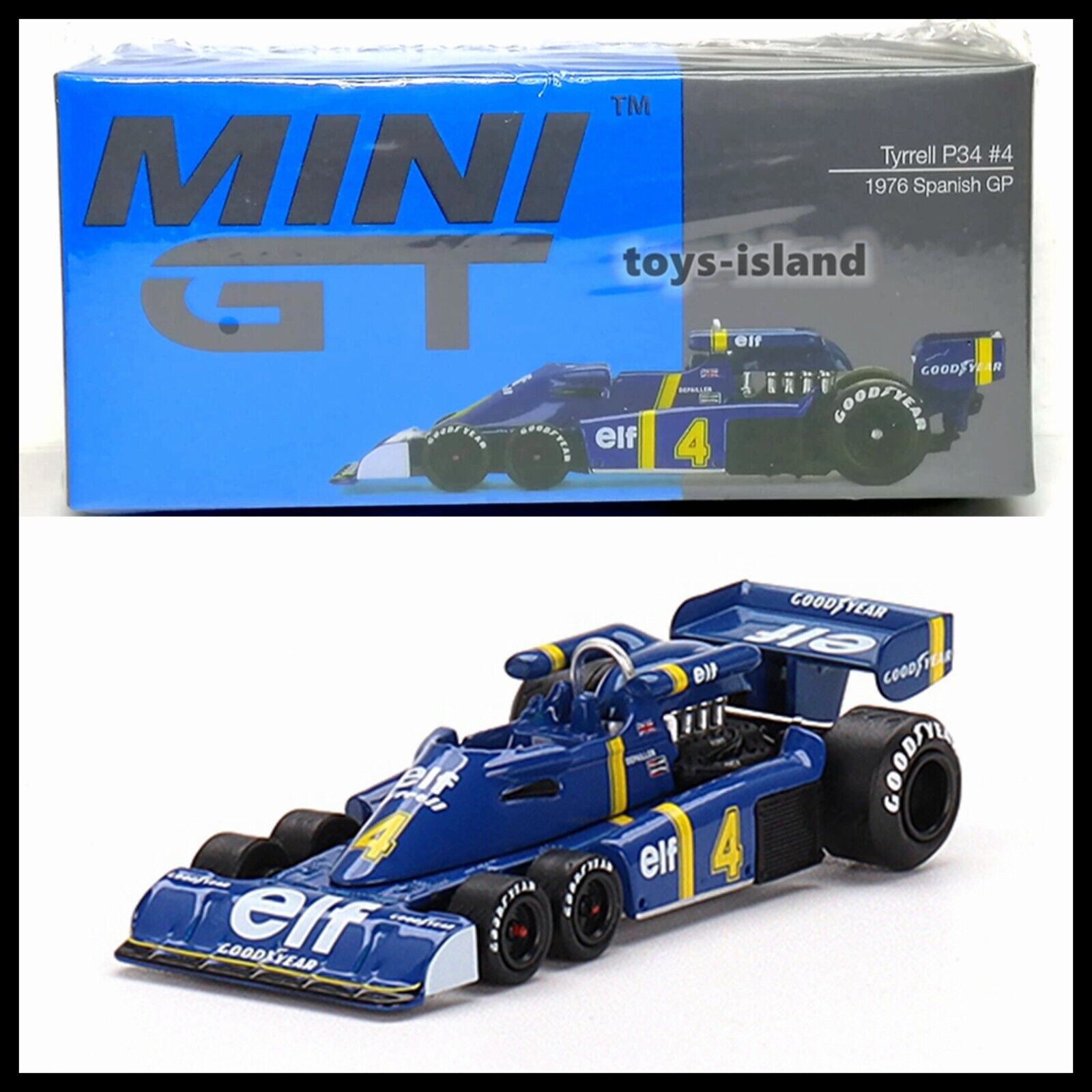 MINI GT 488 Tyrrell P34 #4 1976 Spanish GP 1/64 New | eBay MINI GT 488 Tyrrell P34 #4 1976 Spanish GP 1/64 New | eBay