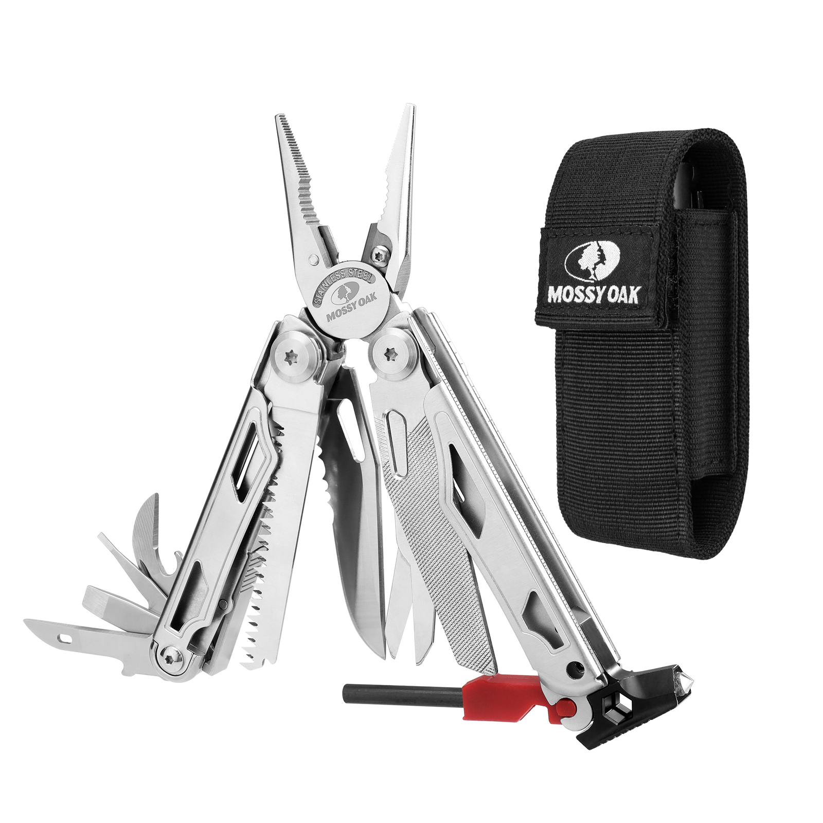 MOSSY OAK 19-in-1 Folding Multitool Pliers Pocket Tools Survival