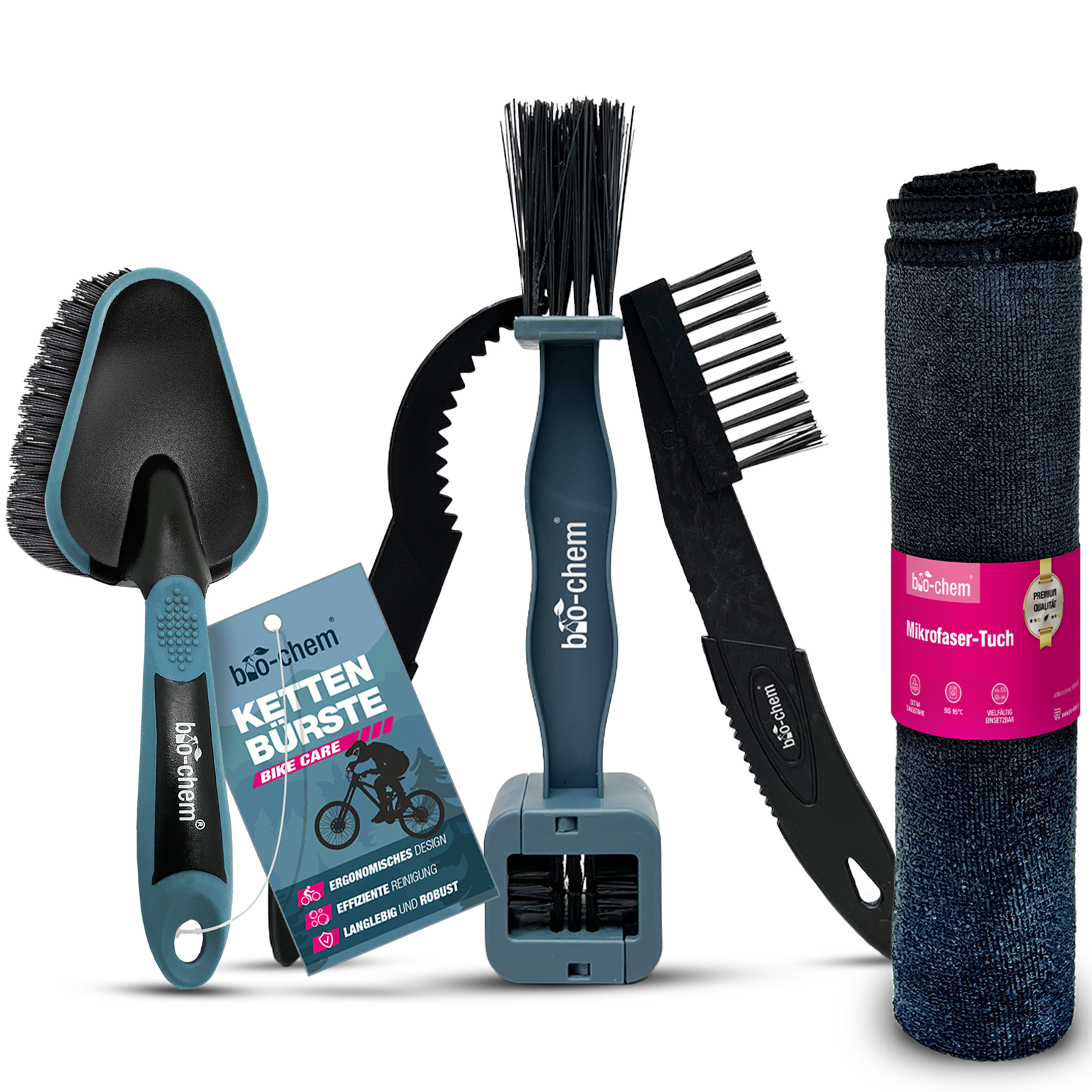 Fahrrad Reinigungsset 9-teilig - Komplett Set Für Bike Und Motorrad Pflege