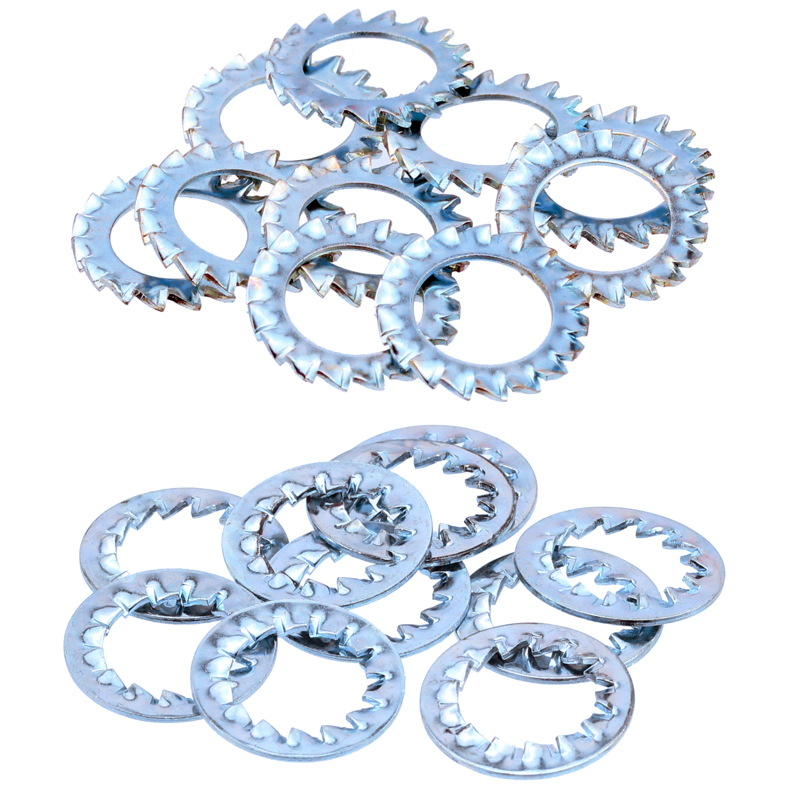 Fächerscheiben DIN 6798 verzinkt innen außen verzahnt Zahnscheiben Form A M2-M30