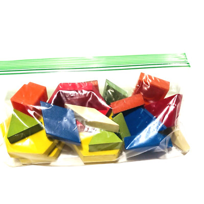 Hand 2 Mind Geometric Shapes Multicolor Blocks Math 21 CT Classroom Homeschool