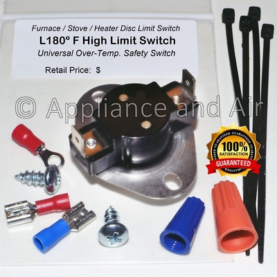 Heating Disc Limit Switch L180 +hardware/instruction Free Ship