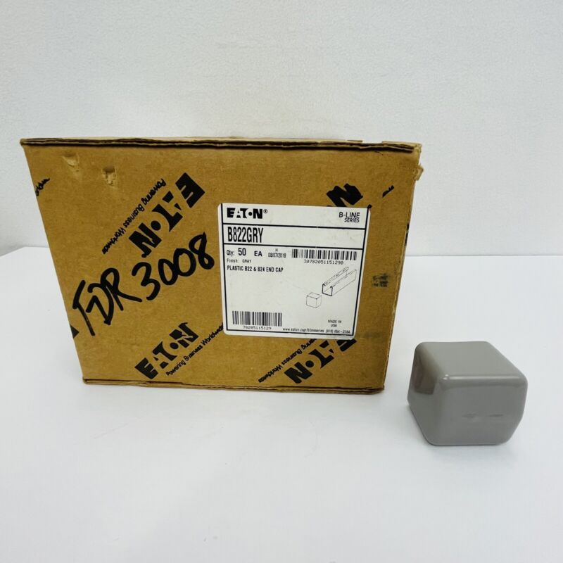 (10) Eaton B-Line B822 Gray 1-5/8” X 1-5/8" Plastic Vinyl UniStrut Safety Caps