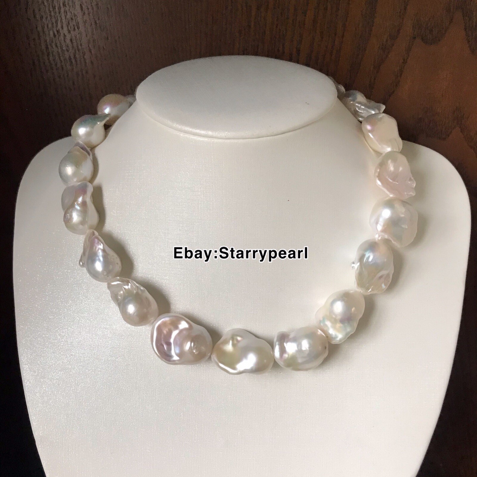 【VINTAGE HOLLYWOOD】Baroque Pearl Matte Necklace Baroque Pearl Necklace with Sophisticated Matte Gold Focal