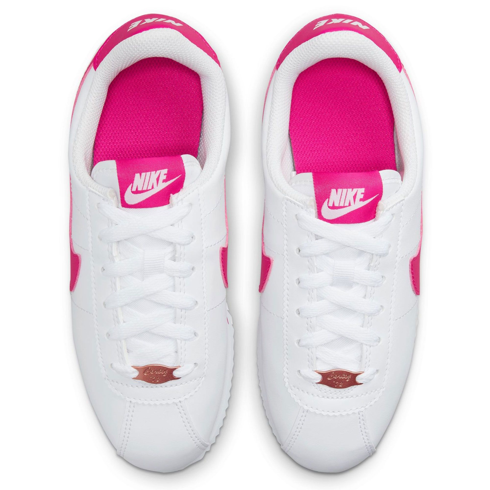 nike cortez white pink