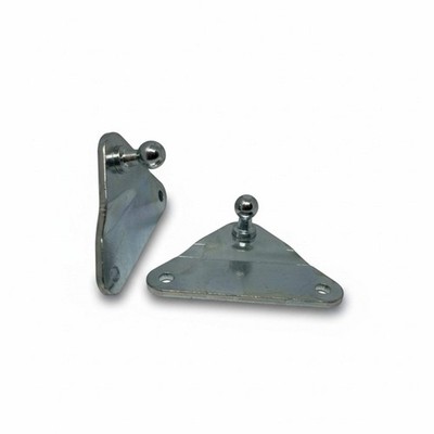 2x 10mm Ball Stud Gas Strut Mounting Brackets Triangular Reinforced Zinc