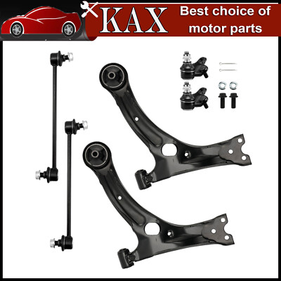 6pcs For Toyota Corolla 2003-2008 Front Lower Control Arms Ball Joints Sway Bar 