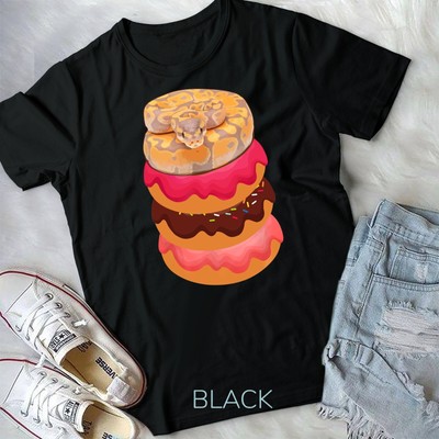 Unique Funny Ball Python Snakes Love Donuts Herpatologists Unisex T-shirt