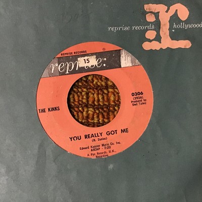 45 RPM Kinks REPRISE 0306 You Really Got Me / it's All Right VG+