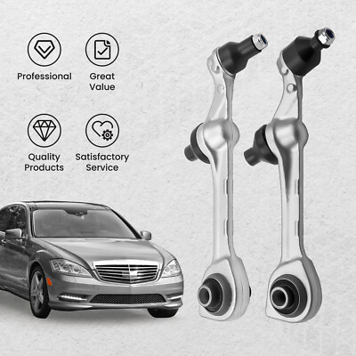 Pair Front Lower Rearward Control Arm Kit for Mercedes W221 S350 S450 S500