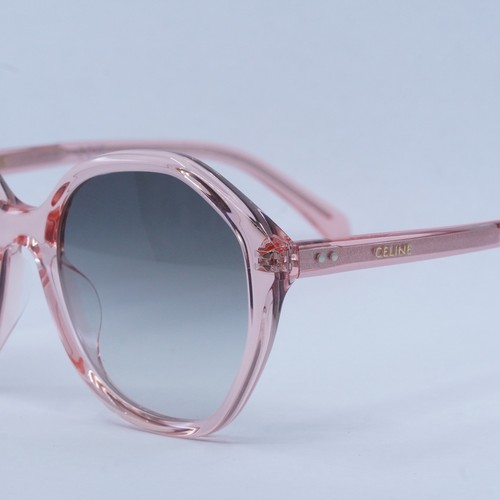 Pre-owned Celine Cl40201u 72b Transparent Pink/grey Gradient 54-19-135 Sunglasses A...