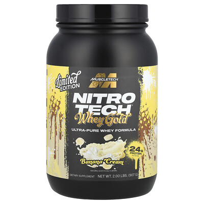Nitro-Tech  Whey Gold, Banana Cream, 2 lbs (907 g)