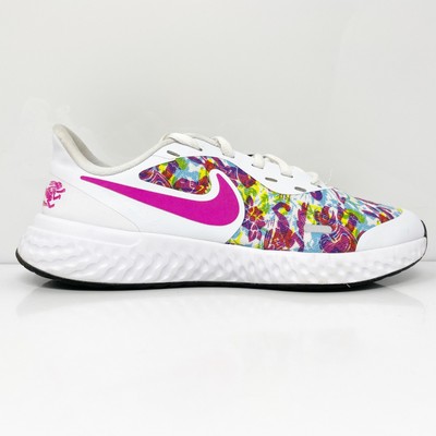 Кроссовки Nike Girls Revolution 5 Fable CJ2092-100 белые кроссовки размер 6,5 лет