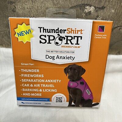 ThunderShirt Sport Fushcia With Carbon Trim Dog Anxiety Vest Jacket Size XS