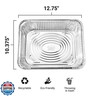 Aluminum Pans Half Size, 9X13, Extra Heavy Duty Disposable Foil Pans For Baking (30 Pack) Roasting and Chafing, Deep Tin Foil Bakeware, Steam Table Tray, Cookware, Food Prepping, Cake and Oven Pan