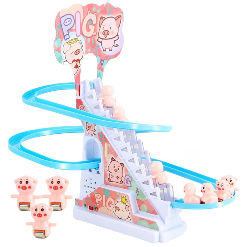 Penguin Race Game Toy Playful Roller Coaster Playset LED Lights & Music Kids Toy