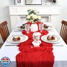 8 Pack Red Cheesecloth Table Runner 10Ft Gauze Cheese Cloth Table Runner 120 Inch Boho Sheer Rustic Fabric for Summer Decor Bridal Baby Shower Wedding Centerpiece Home Table Decoration
