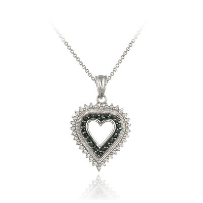 【TATIANA】(Silver 925) Black Heart Gemstone Necklace ☆TATIANA☆ Silver 925 Black Heart Gemstone Necklace NZ2409