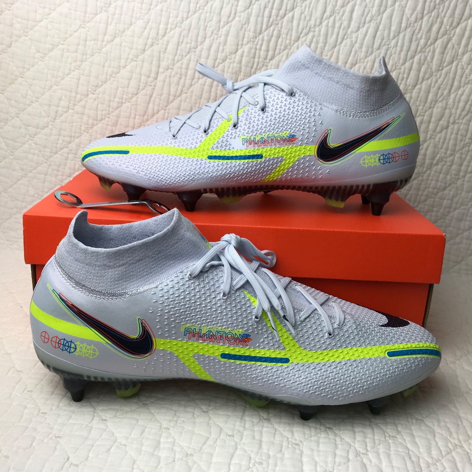 シューズ Nike PHANTOM GT2 ELITE DF FG Nike Phantom GT2 DF Elite FG Soccer Cleats - Blue/Yellow