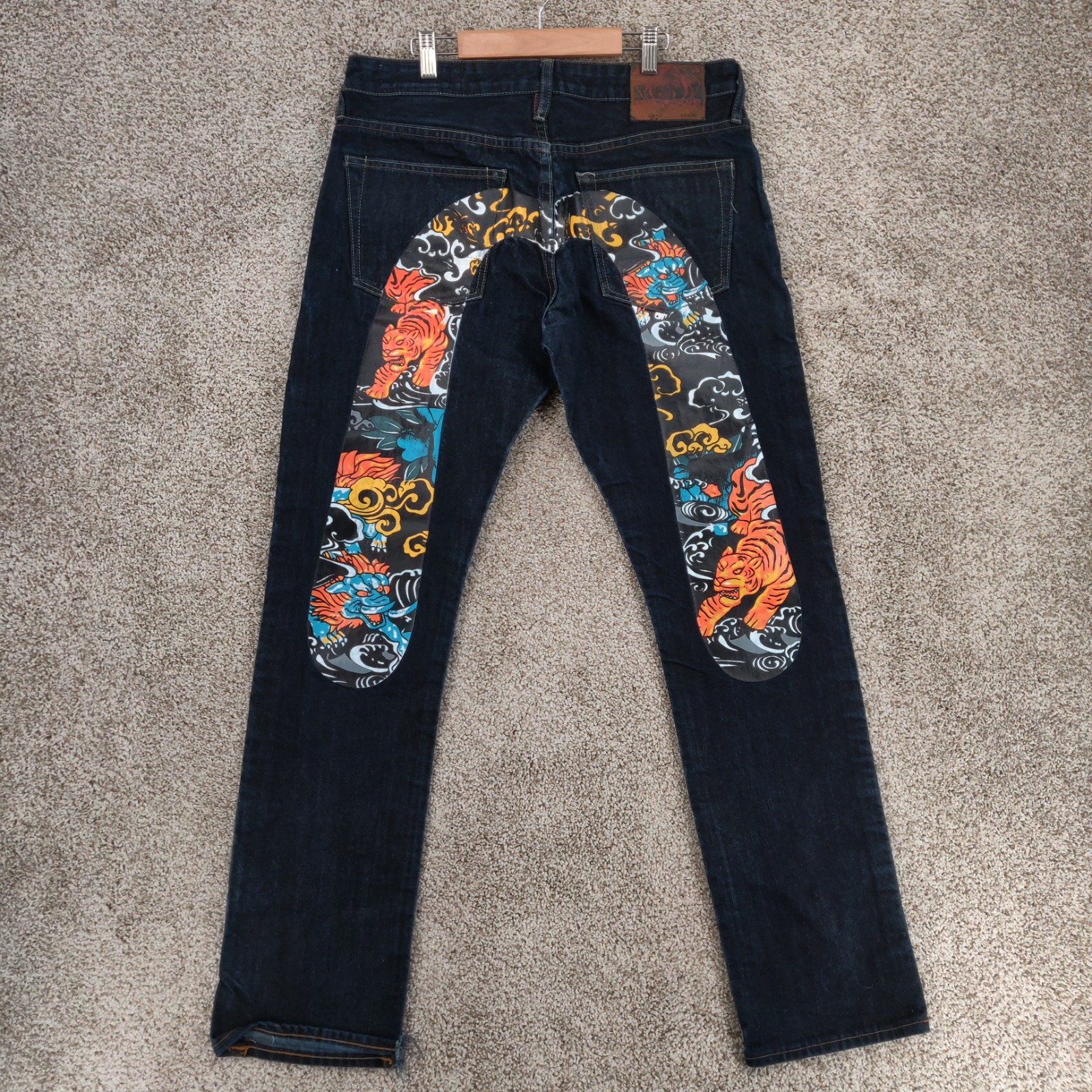evisu 30×35 青大黒 虎耳 アメカジ ストリート Y2K CBOY EVISU 