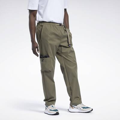 

Reebok Classics Camping Pants Мужская армейская зеленая спортивная одежда Повседневный образ жизни, Зеленый, Reebok Classics Camping Pants