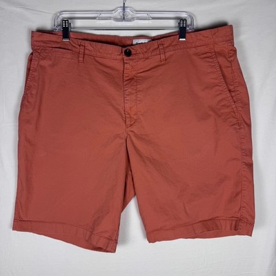 Goodfellow & Co Linden Chino Shorts Mens 40 Burnt Orange Coral Cotton Stretch