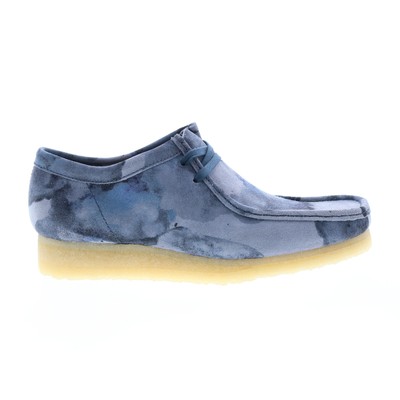 

Clarks Wallabee 26160205 Мужские синие замшевые оксфорды на шнуровке Повседневная обувь, Синий, Clarks Wallabee