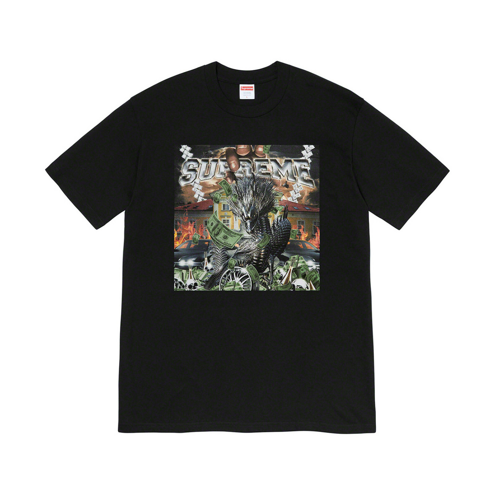 Supreme Dragon Tee Ss T Shirt Pen Pixel Mixtape In Hand Black Mens Medium Ebay