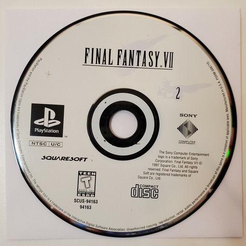 Final Fantasy VII 7 (Sony PlayStation 1 PS1) Disc 2 Only