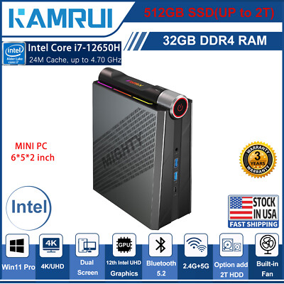 4K UHD MINI Gaming PC Windows 11 INTEL i7-12650H 32GB 512GB ACER 5G/2.4G WIFI BT