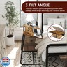 Folding TV Tray Adjustable Dinner - Trays for Eating On Couch Wooden Tables Mate Stand Foldable Desk with Cup Holder Portable