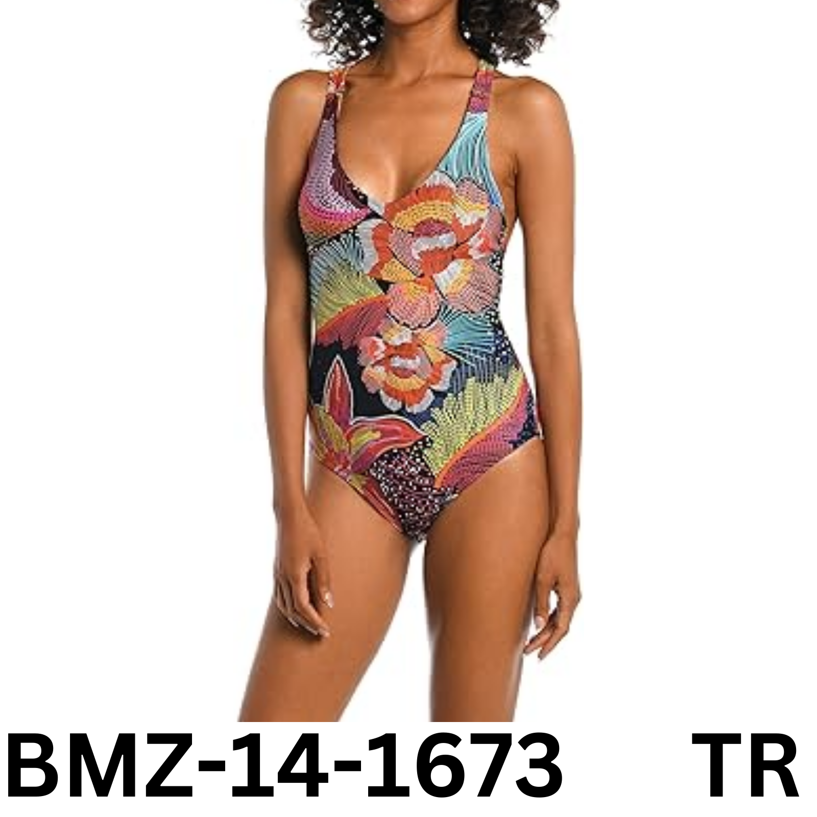 La Blanca Women's Over The Shoulder One Piece Swimsuit, Multi Sunlit Soiree, 6