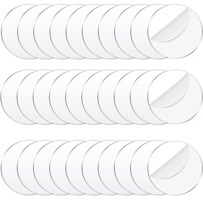 30 Pieces Acrylic Disc Clear Acrylic Circle Blanks Round Acrylic Sheets Trans...
