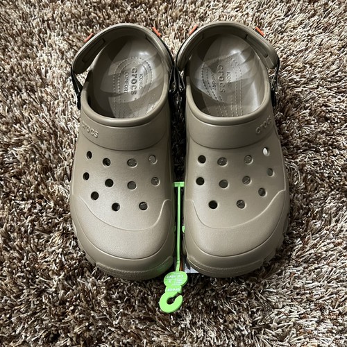 New Mens Size 10 Crocs Offroad Sport Clogs Khaki Army Green Clogs