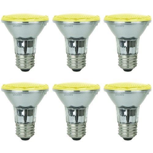 UPC 653703000114 product image for Sunlite 6pk Yellow Led Par20 Reflector Light Bulb, 3w, Medium Base, Dimmable | upcitemdb.com