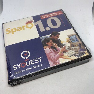 Brand NEW SyQuest SparQ 1.0 Gigabyte  Disc PC Formatted SPARQ1 1GB Media NEW
