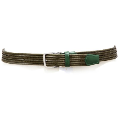 3082J cintura uomo NO BRAND adjustable leather GREEN belt man